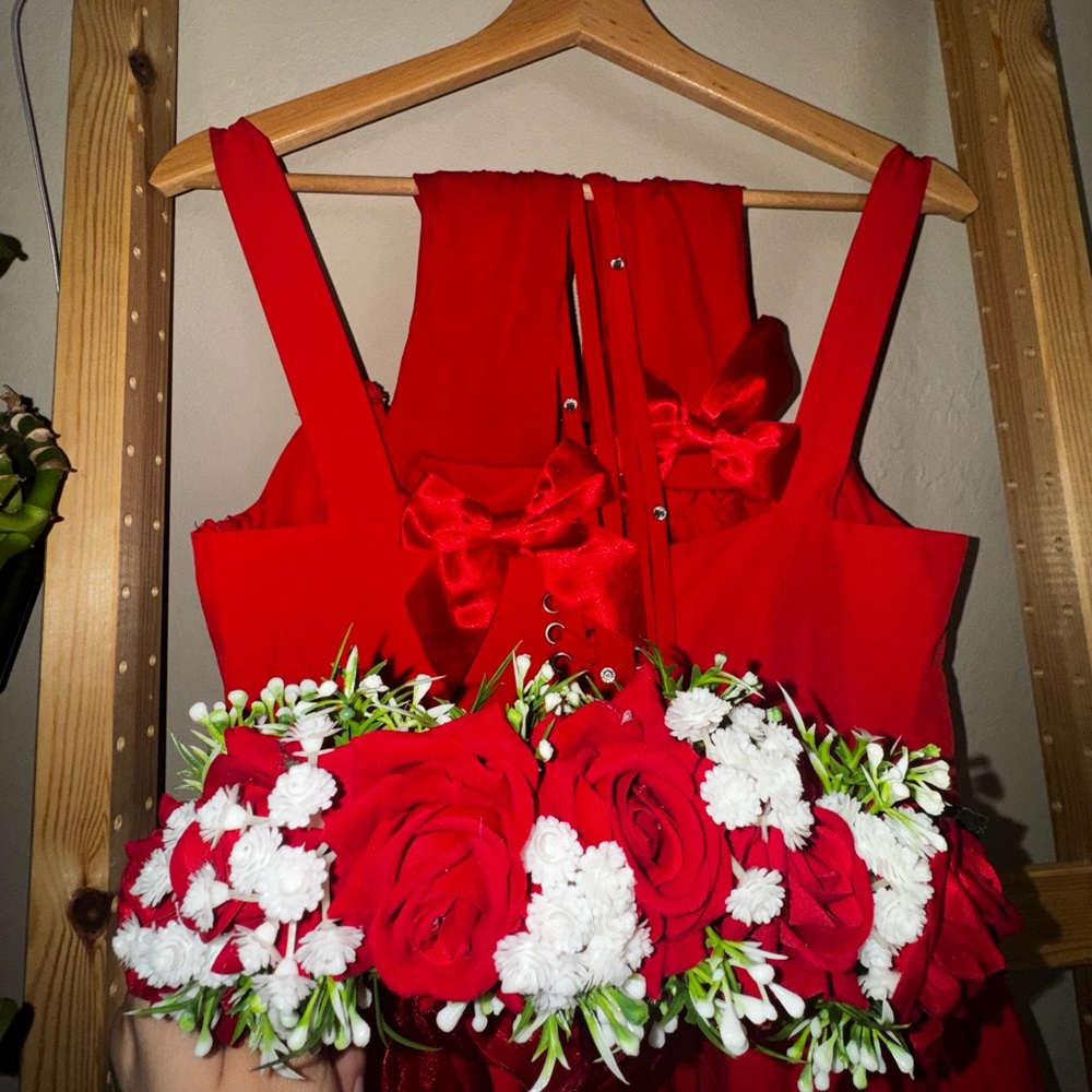 Red Cottage Fairy Rave Outfit - Picture 9 of 10